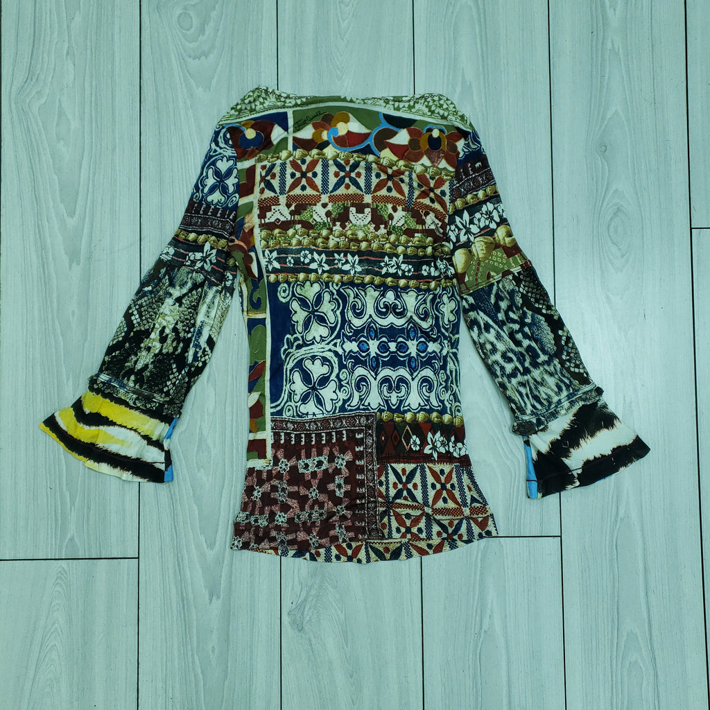 Just Cavalli Vintage 1990s Silk Top, Made In Italy