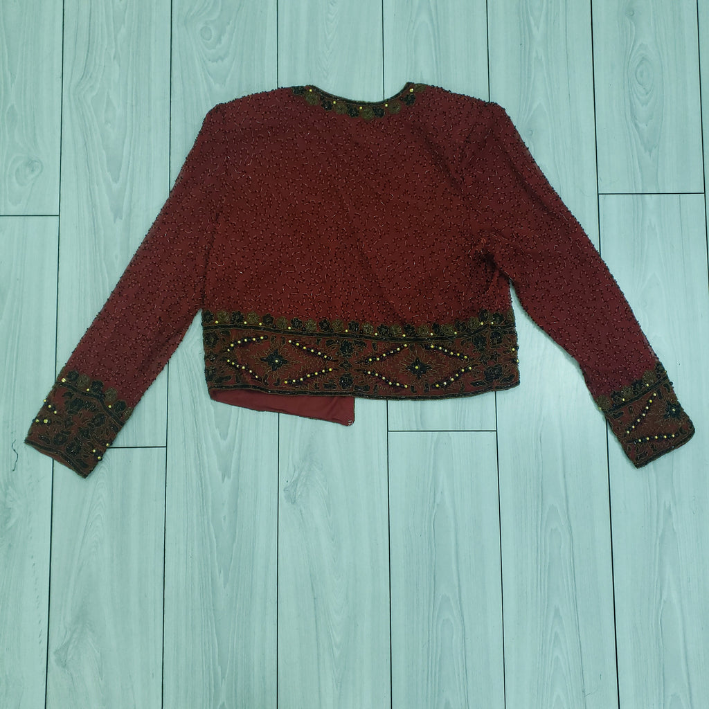 Laurence Kagar Vintage 1990s Red Sequin Blazer