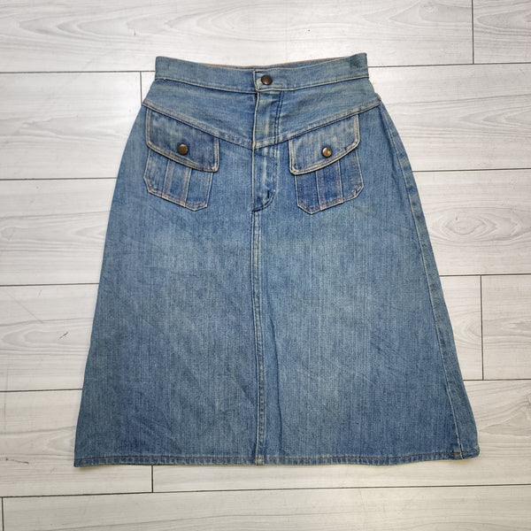 Wrangler Denim Skirt Vintage 1970s