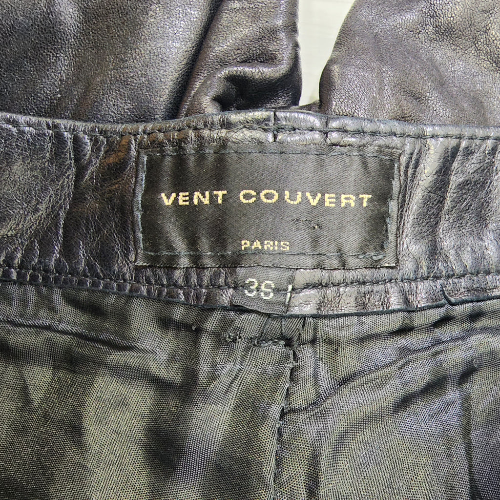 Vent Couvert High Waist Leather Pants Made In France Vintage 1990s
