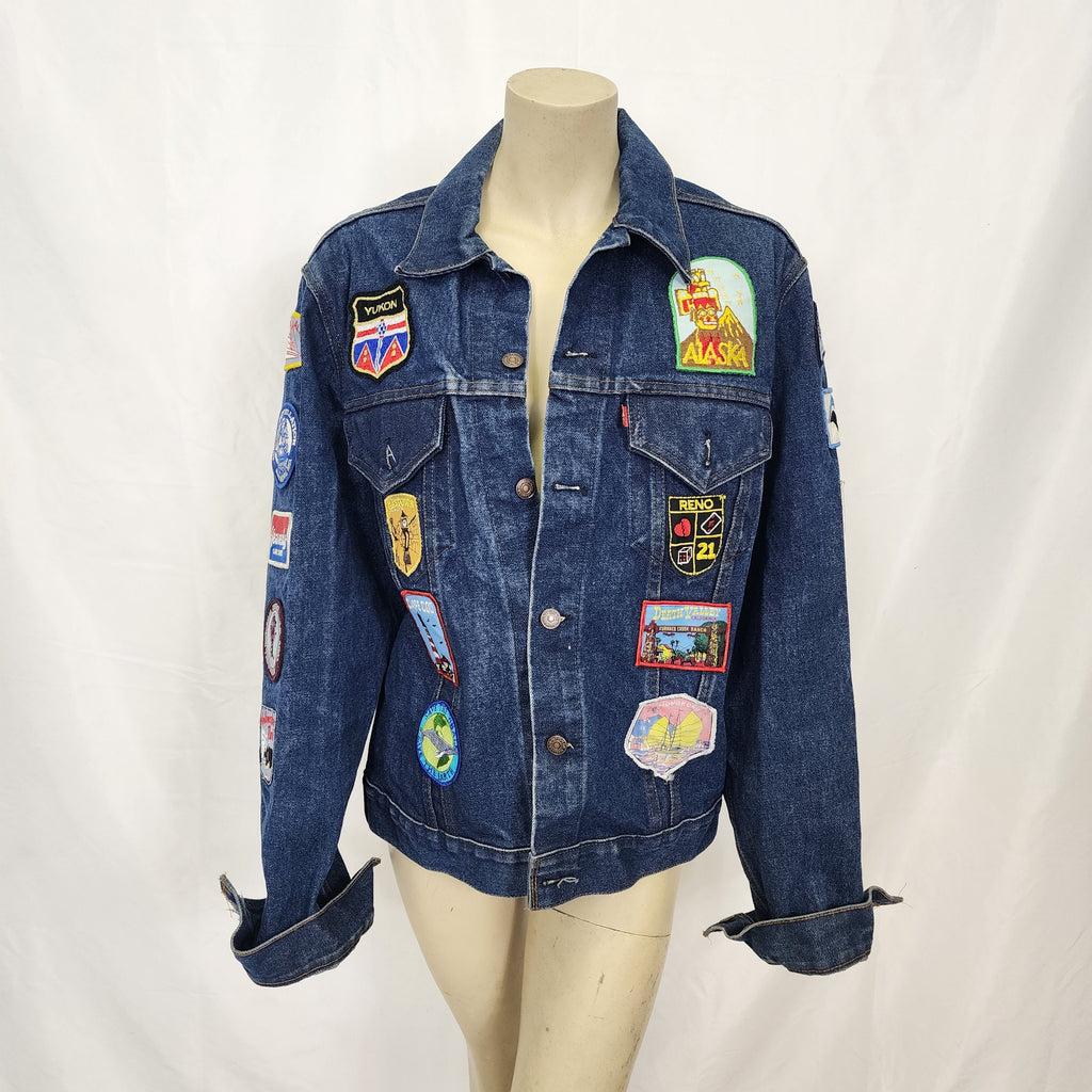 Levi's Vintage 1980s Denim Jacket Made In USA Full of Patches