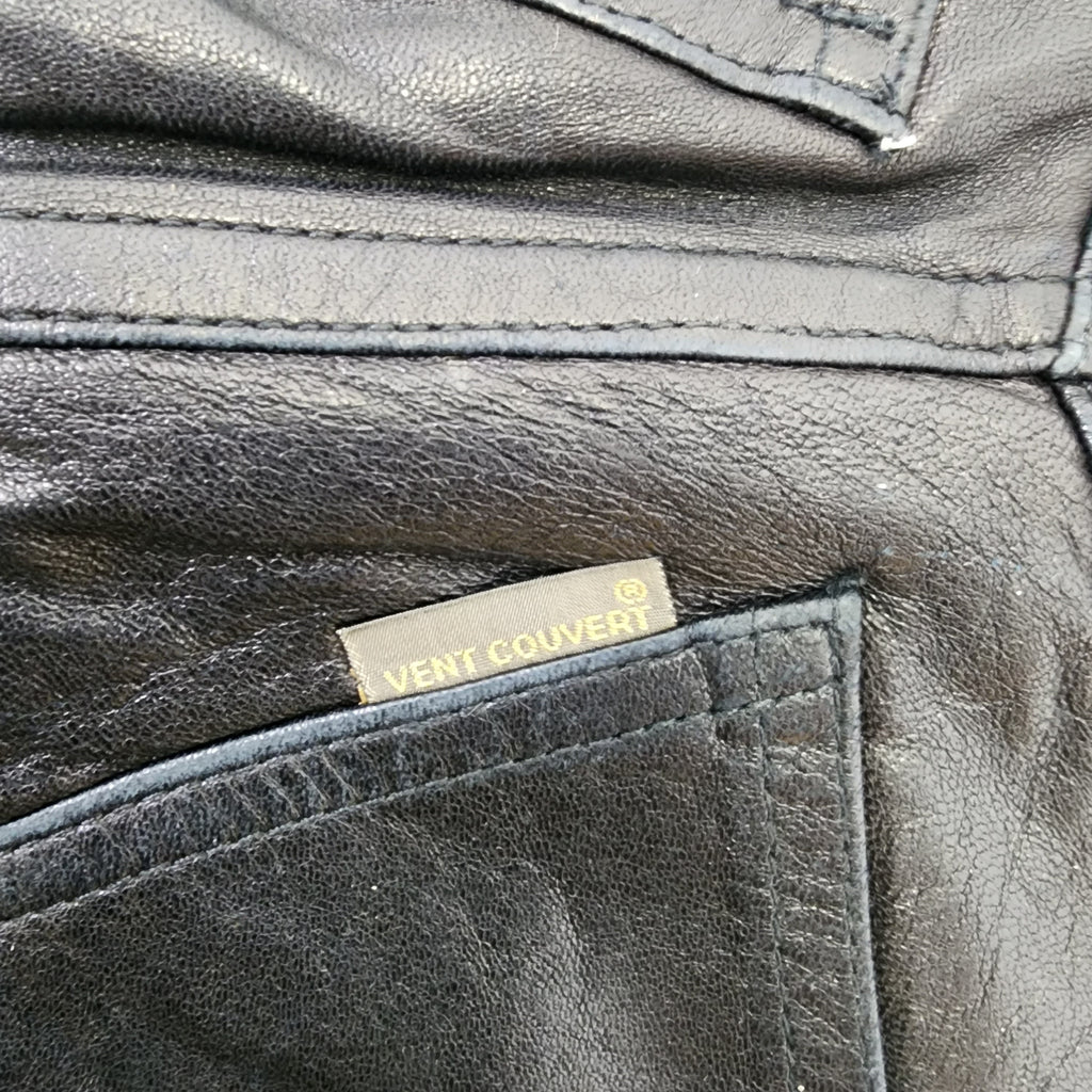 Vent Couvert High Waist Leather Pants Made In France Vintage 1990s
