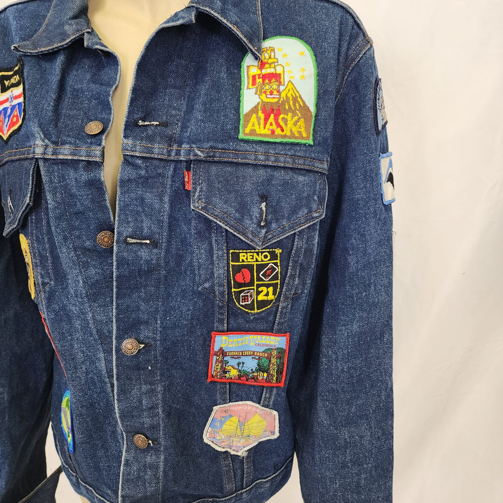 Levi's Vintage 1980s Denim Jacket Made In USA Full of Patches