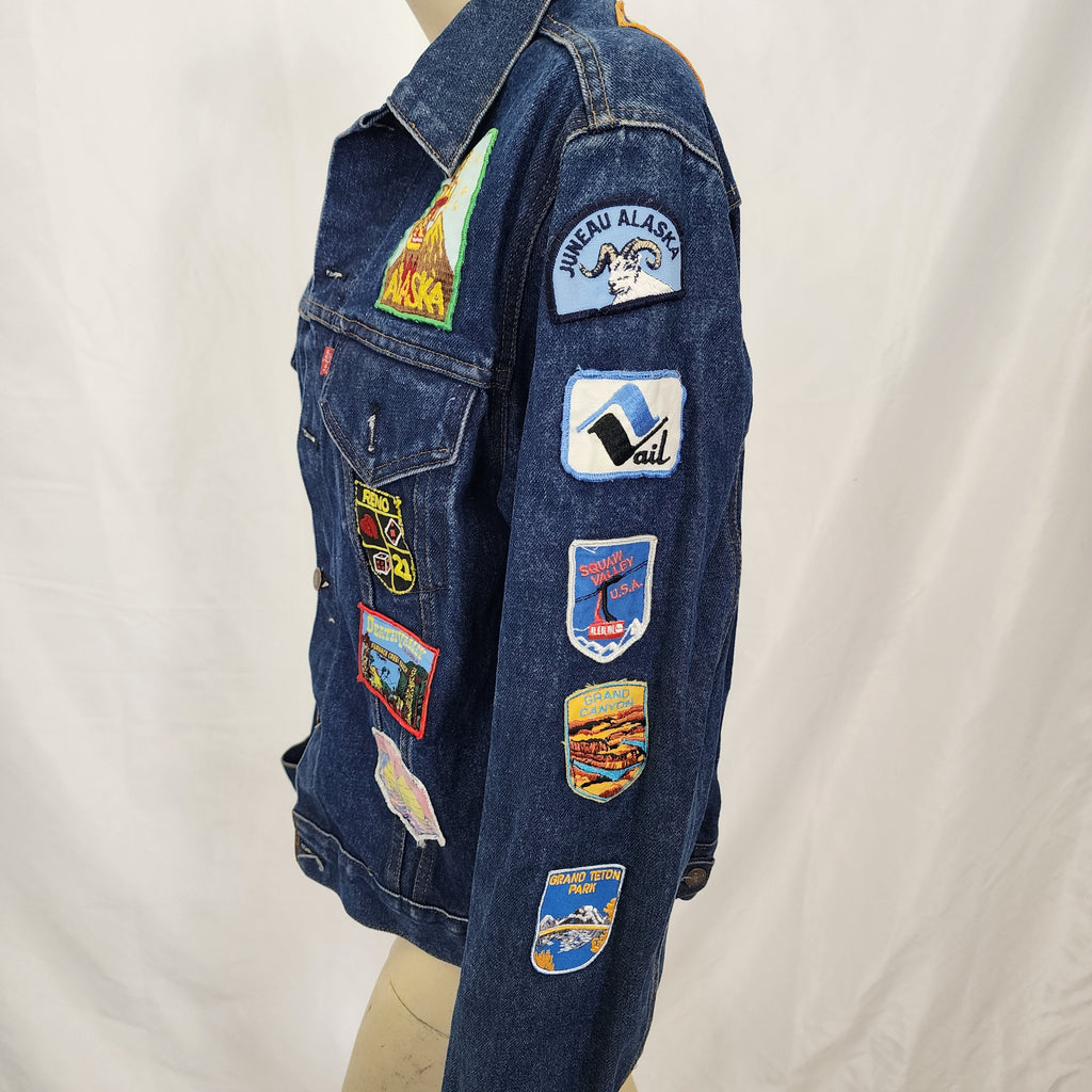 Levi's Vintage 1980s Denim Jacket Made In USA Full of Patches