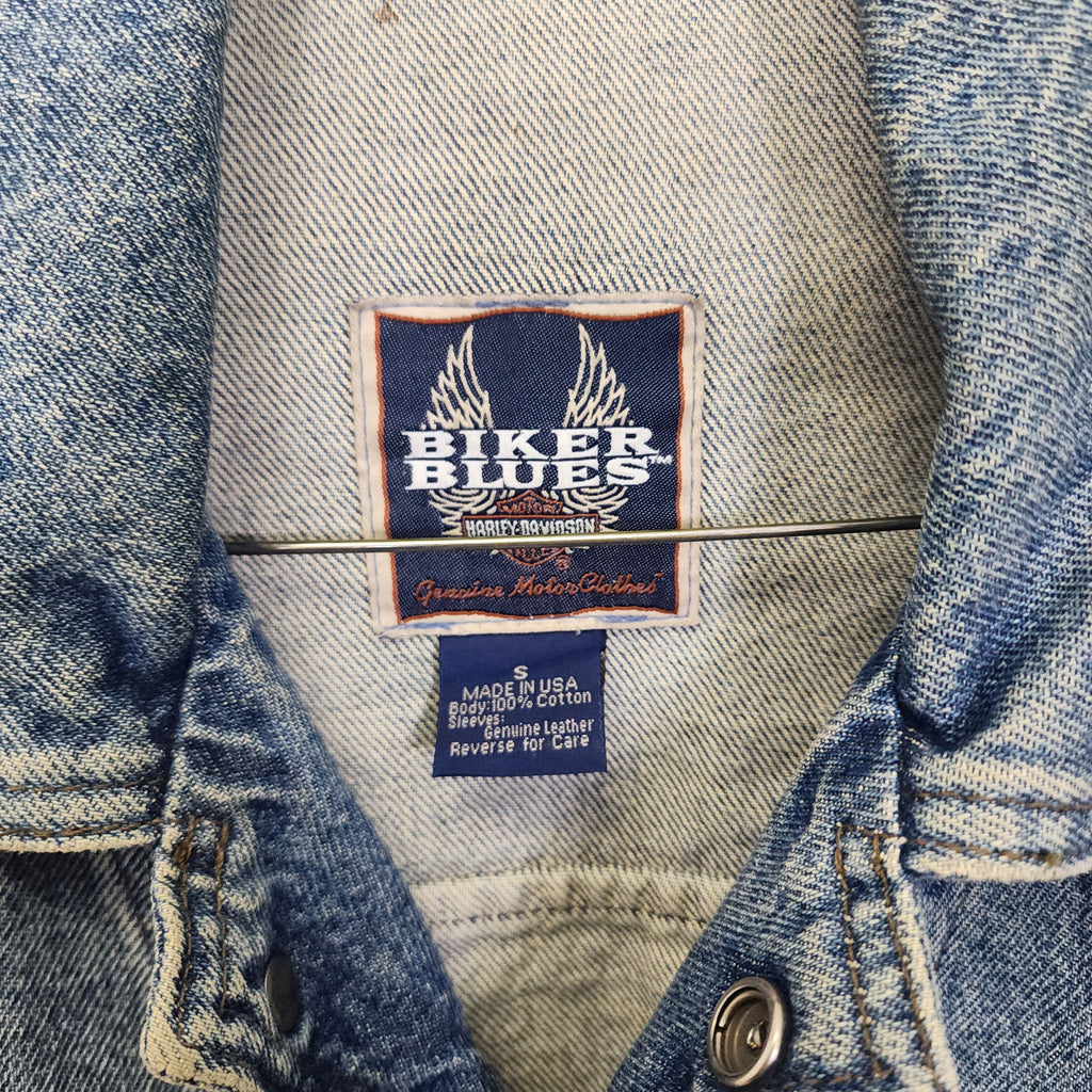 Harley Davidson Denim Made In USA Jacket Vintage 1990s