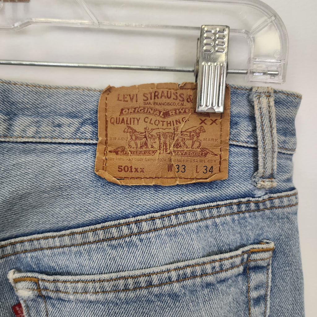 Levi's 501xx Made In USA Denim Jeans 33 x 34