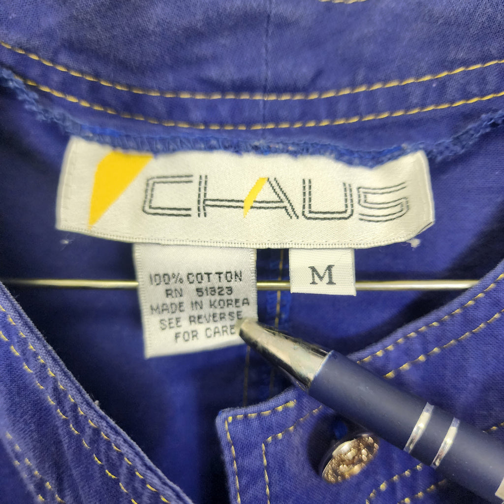 Chaus Overalls Vintage 1990s Made In Korea 100% Cotton - Size Medium