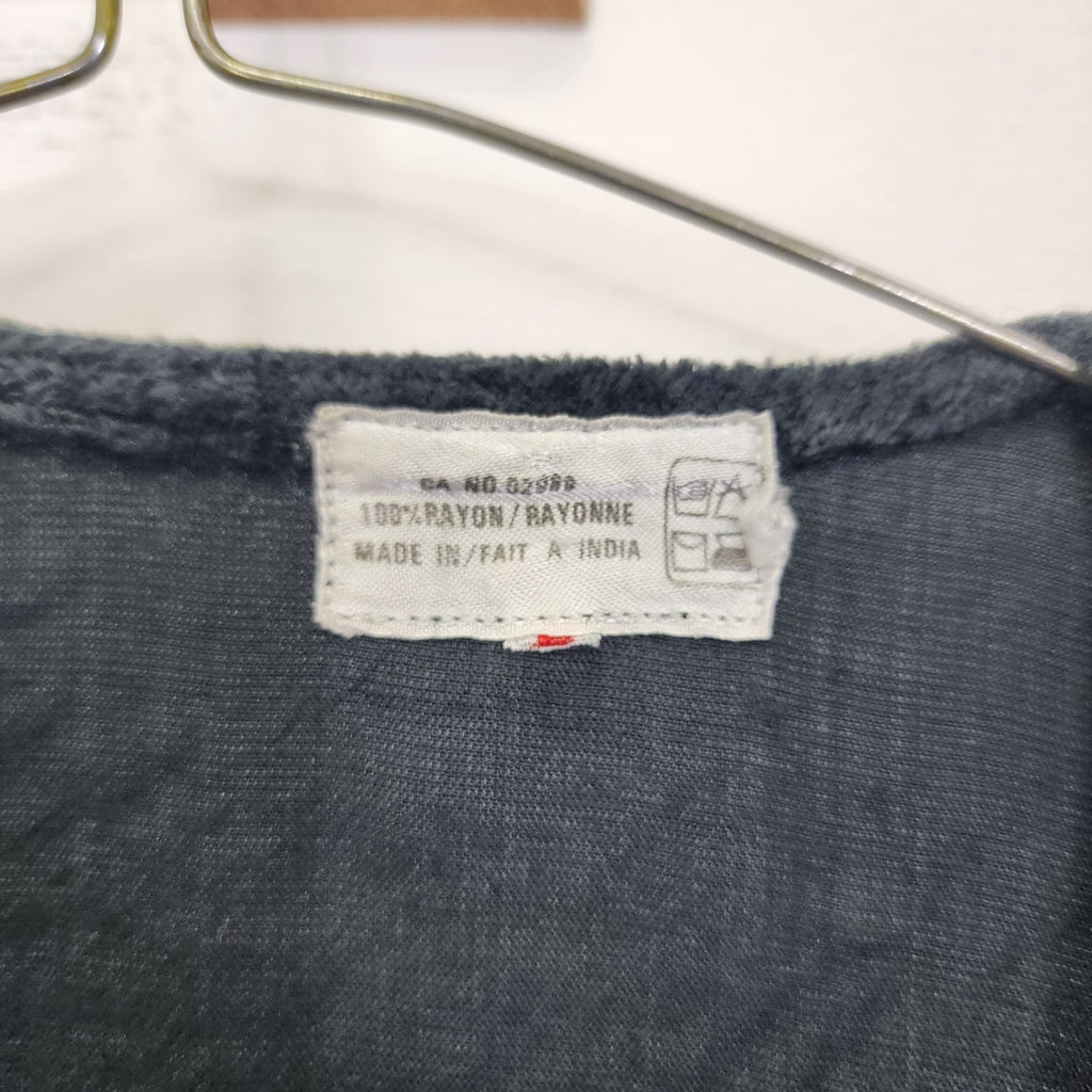 Long Velvet Tunic w/ Embroideries Vintage 1980s