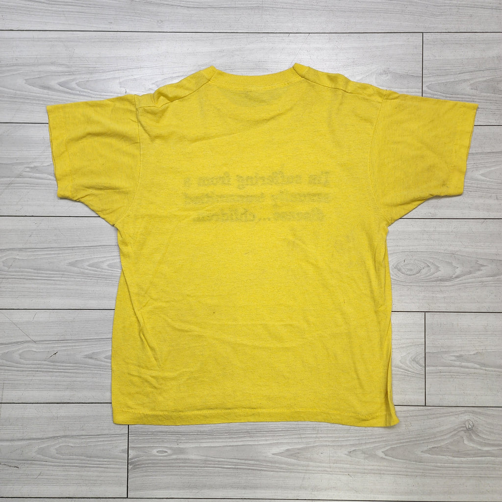 Vintage 1970s Made In USA 50/50 Poly/Cotton Printed T Shirt - Size Large