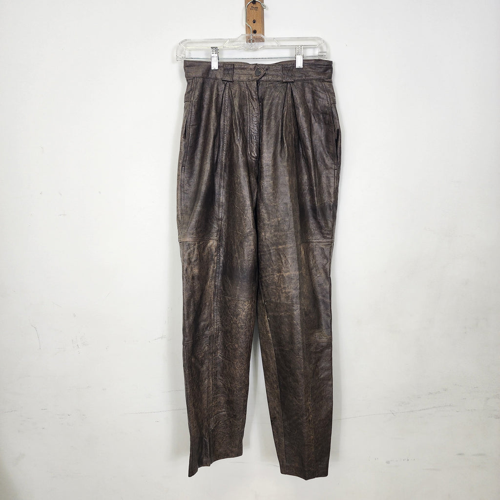 Toffs Vintage Leather Brown Pants