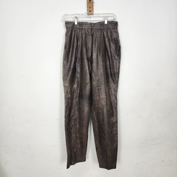 Toffs Vintage Leather Brown Pants