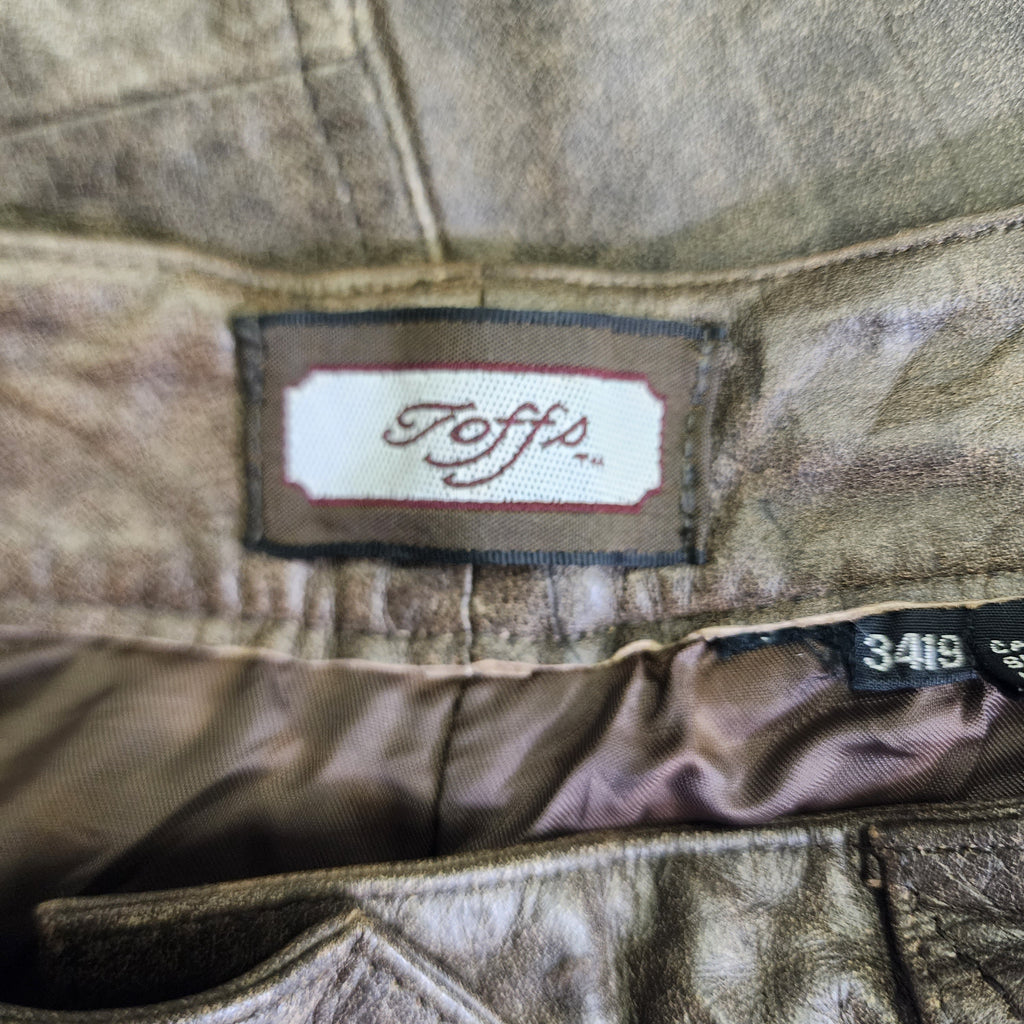 Toffs Vintage Leather Brown Pants