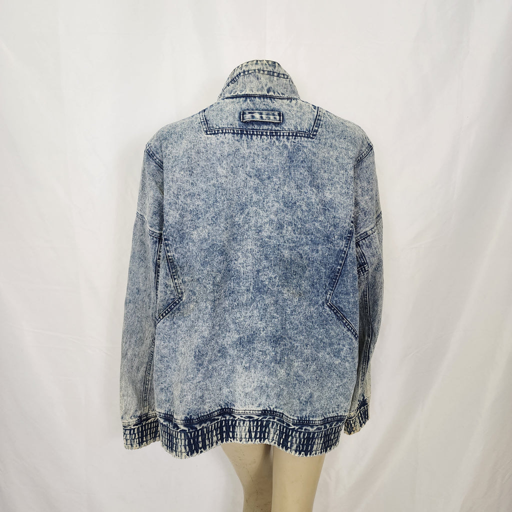 Nike Acid Washed Denim Jacket Vintage 1980s