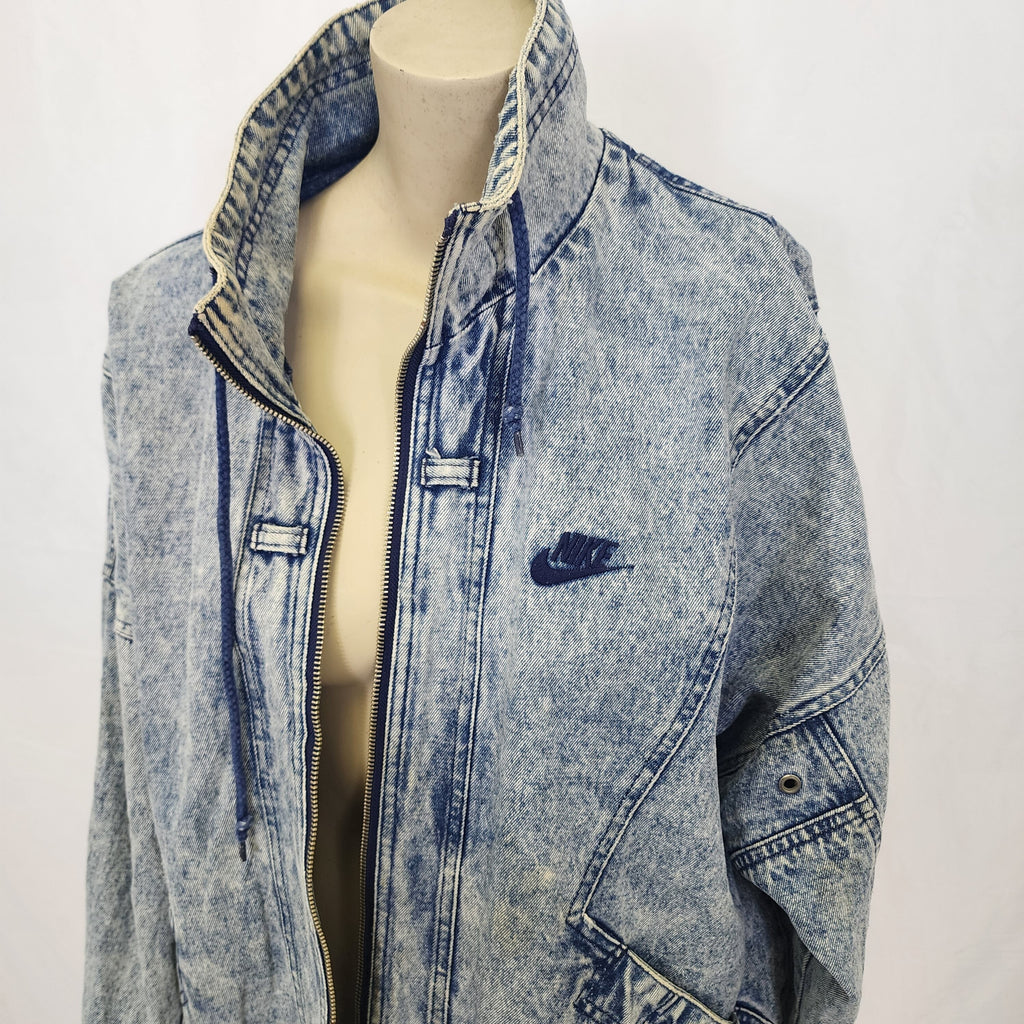 Nike Acid Washed Denim Jacket Vintage 1980s