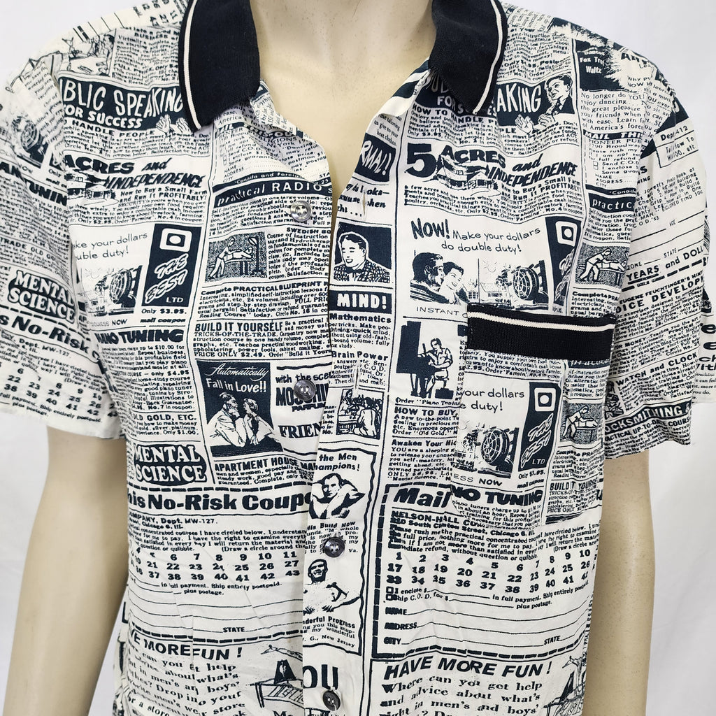 Moschino Newspaper Vintage Shirt