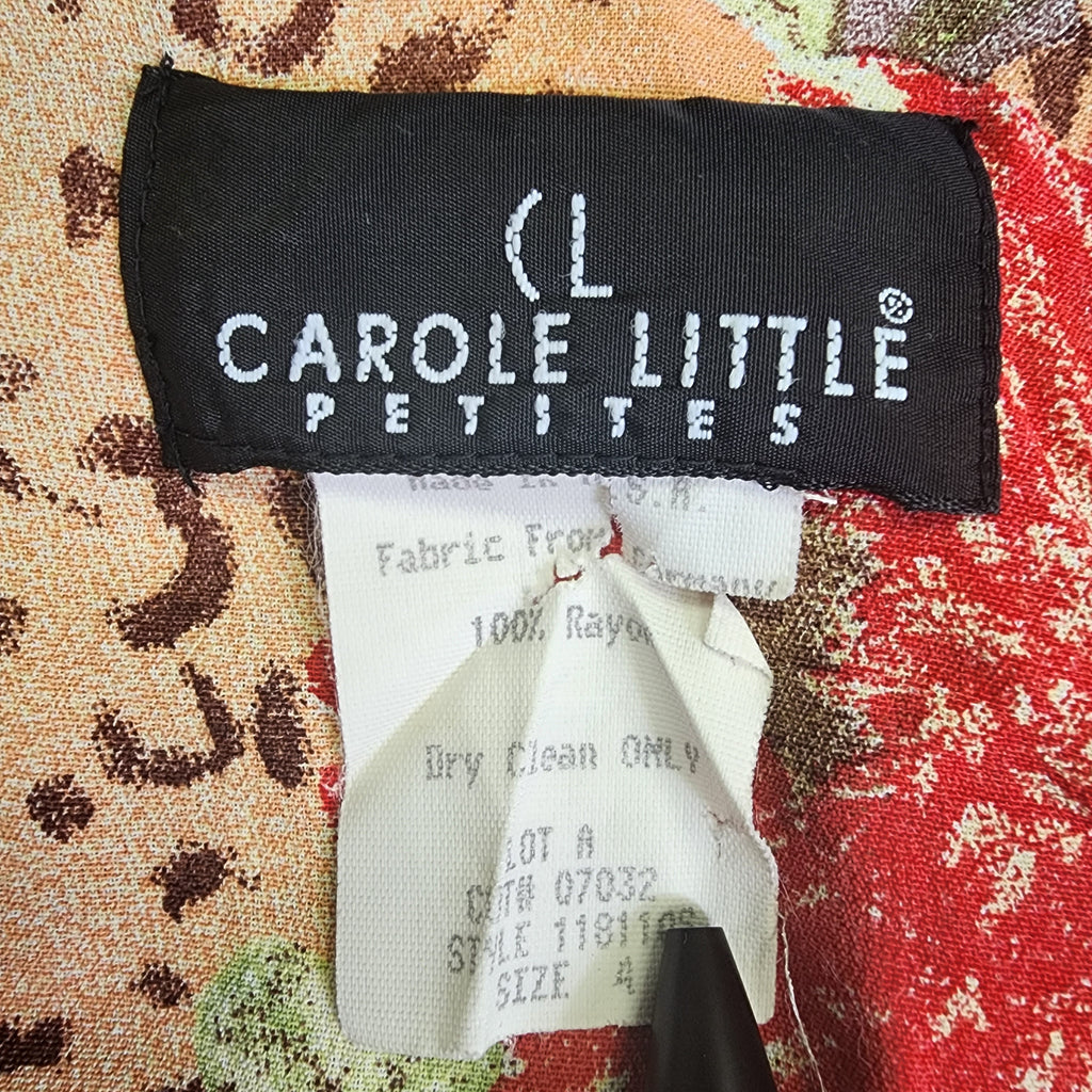 Carole Little Printed Blazer Made In USA Vintage 1990s