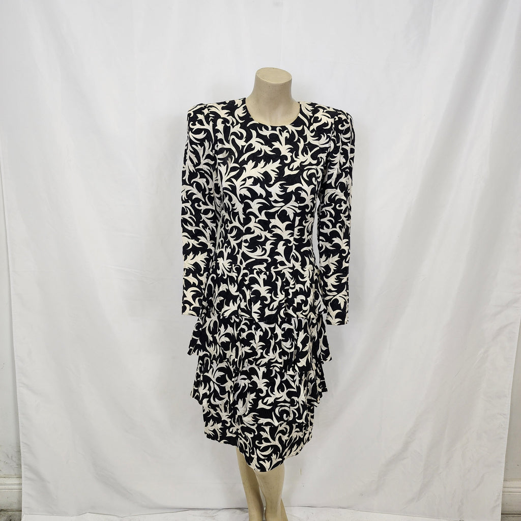 Maggy London by Jeannen Booher 100% Silk Vintage 1990s Dress Made In Korea