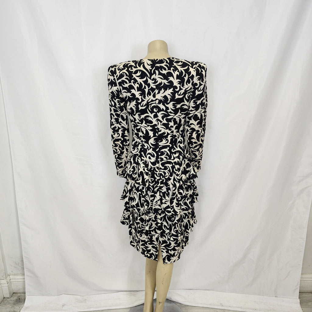 Maggy London by Jeannen Booher 100% Silk Vintage 1990s Dress Made In Korea