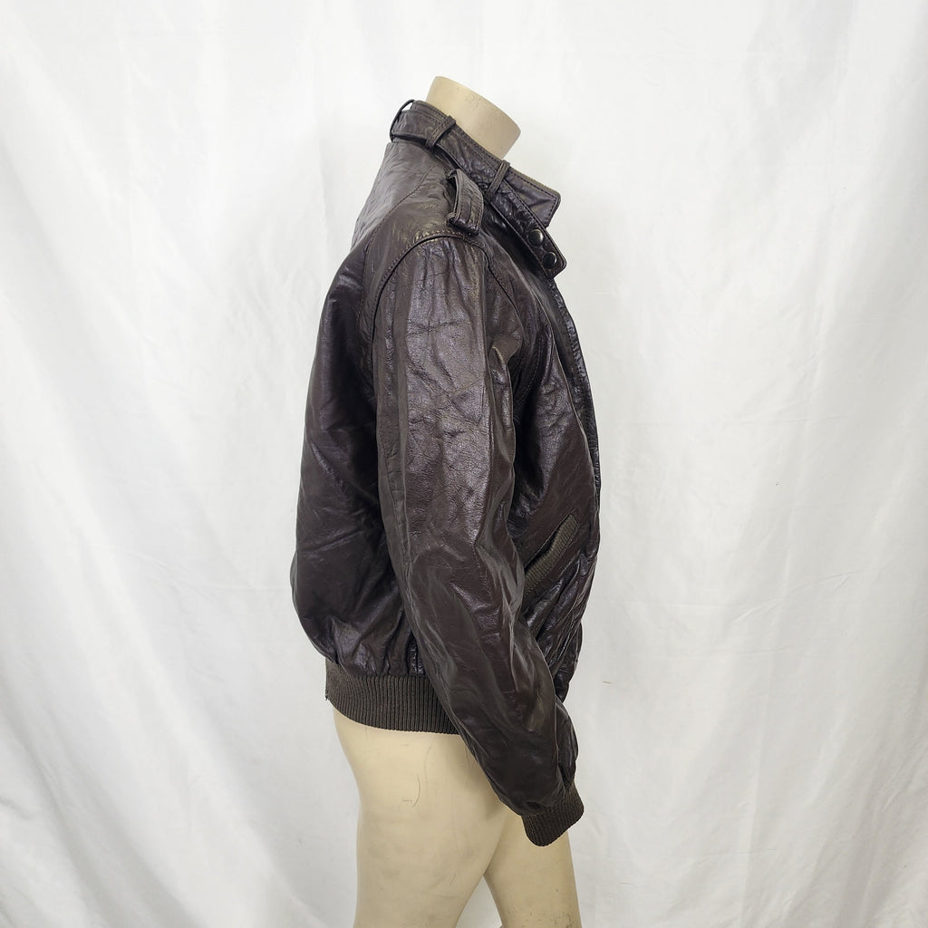 Members Only Vintage 1990s Leather Jacket