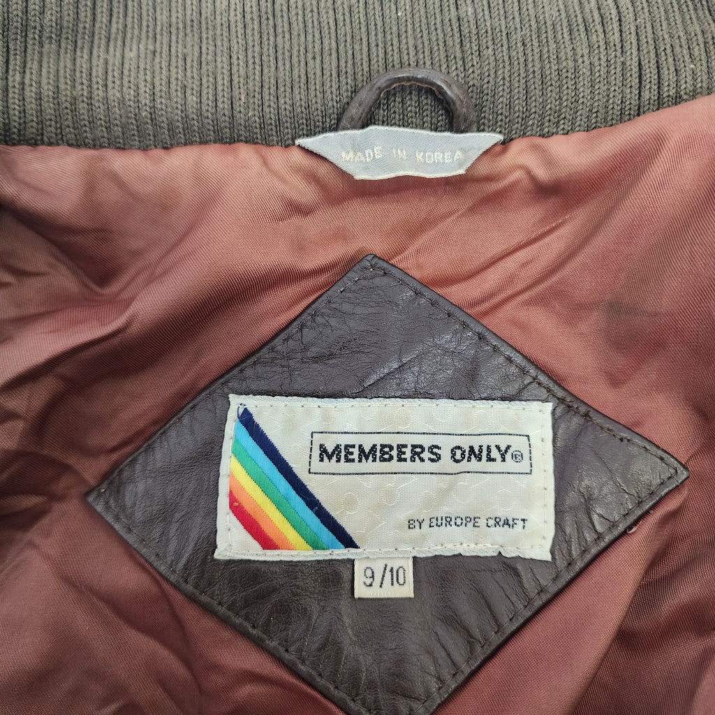 Members Only Vintage 1990s Leather Jacket