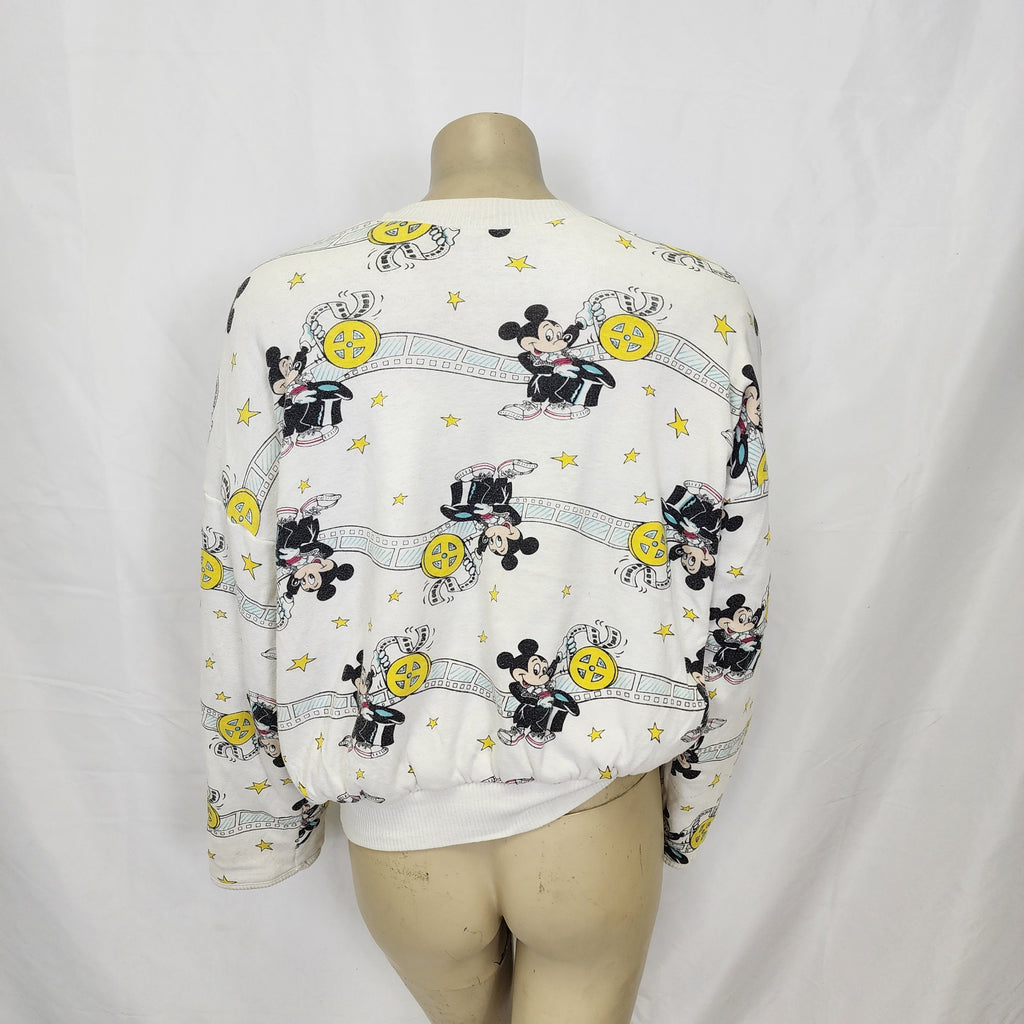 Mickey Mouse Vintage 1980s Reversible Printed Graphic Sweater