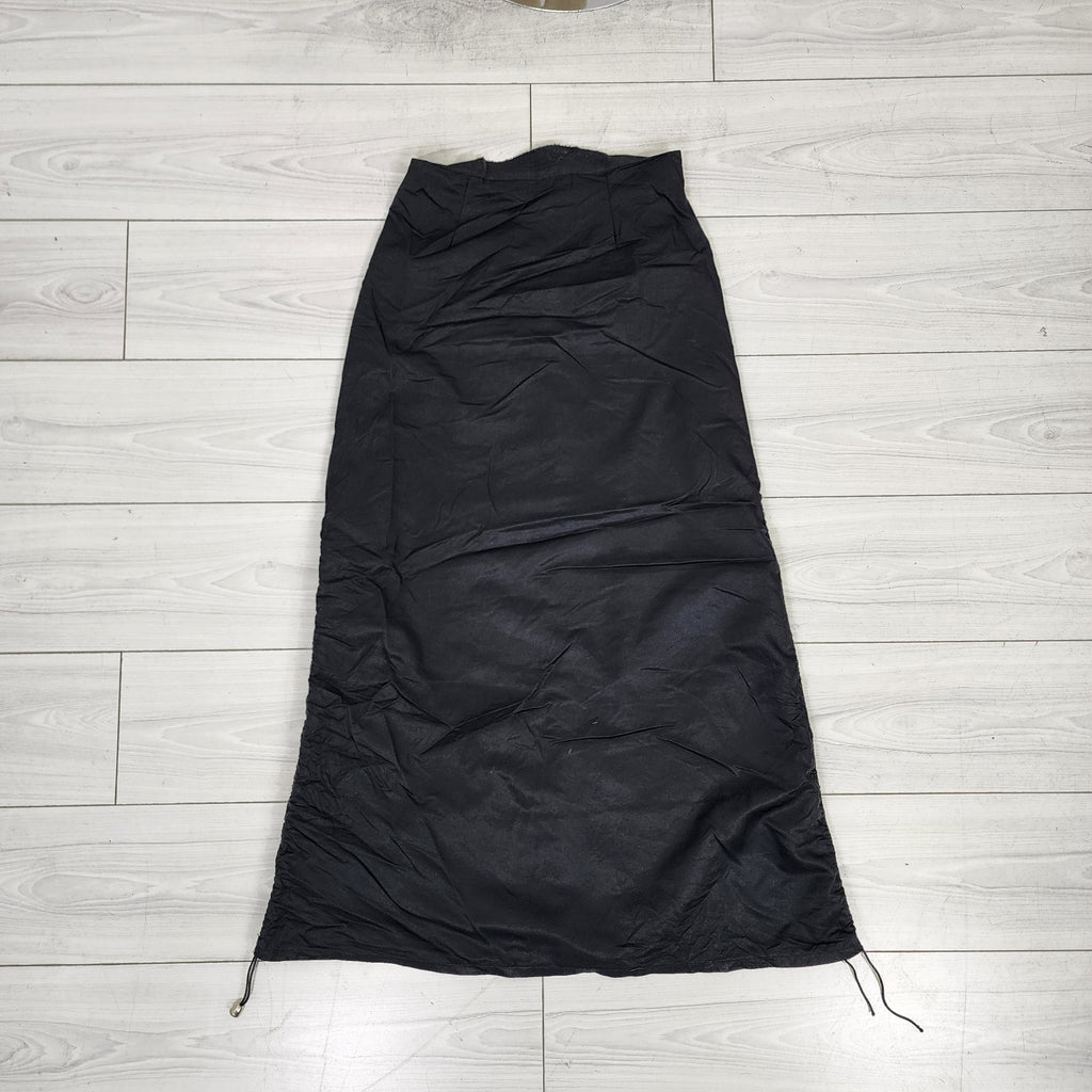 Vintage Long Nylon Black Skirt