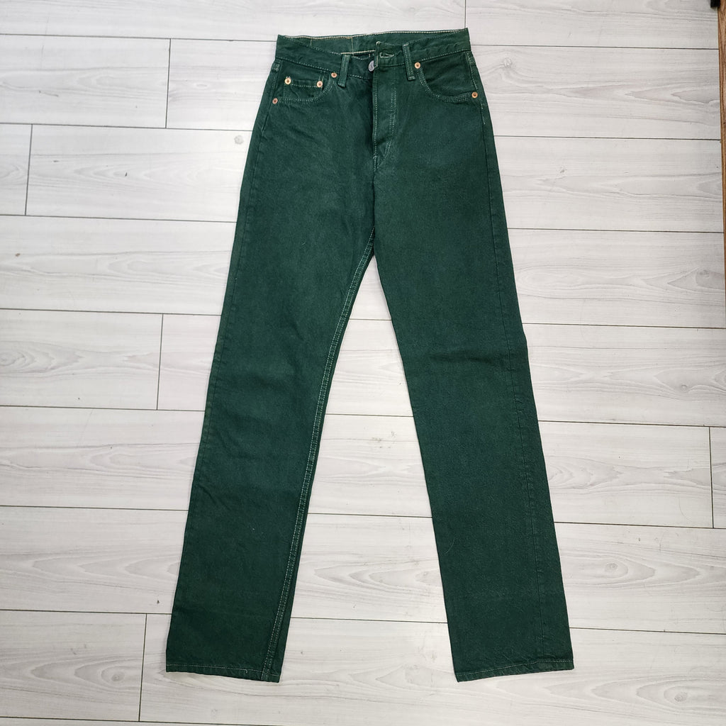 Levi's 501 Made In USA Green Denim Jean Pants