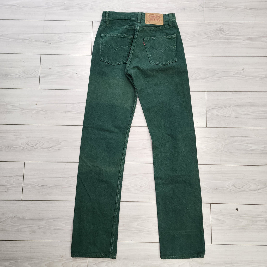 Levi's 501 Made In USA Green Denim Jean Pants