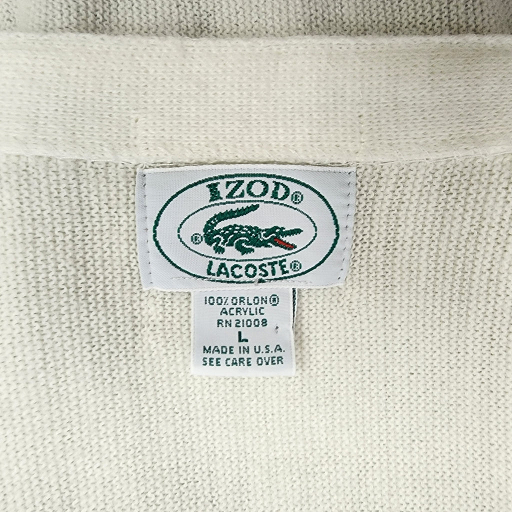 Lacoste Made n USA Vintage 1980s Cardigan