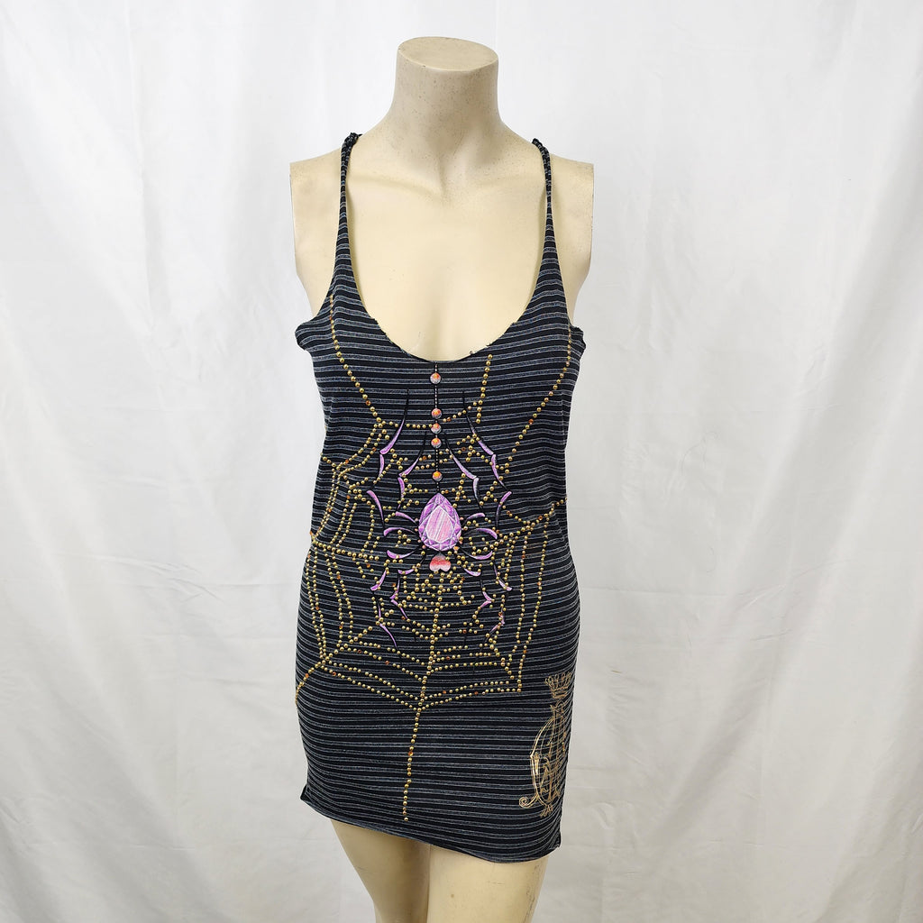 Christian Audigier Spider Vintage Tank Top Size M