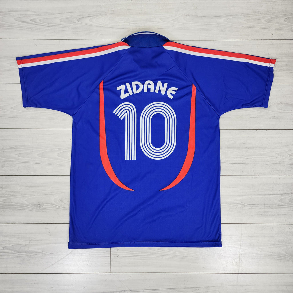 French FFF Soccer / Futball / Football Zidane Jersey Tee Shirt Vintage Y2K Size XL