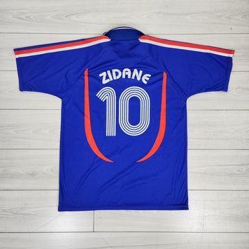 French FFF Soccer / Futball / Football Zidane Jersey Tee Shirt Vintage Y2K Size XL
