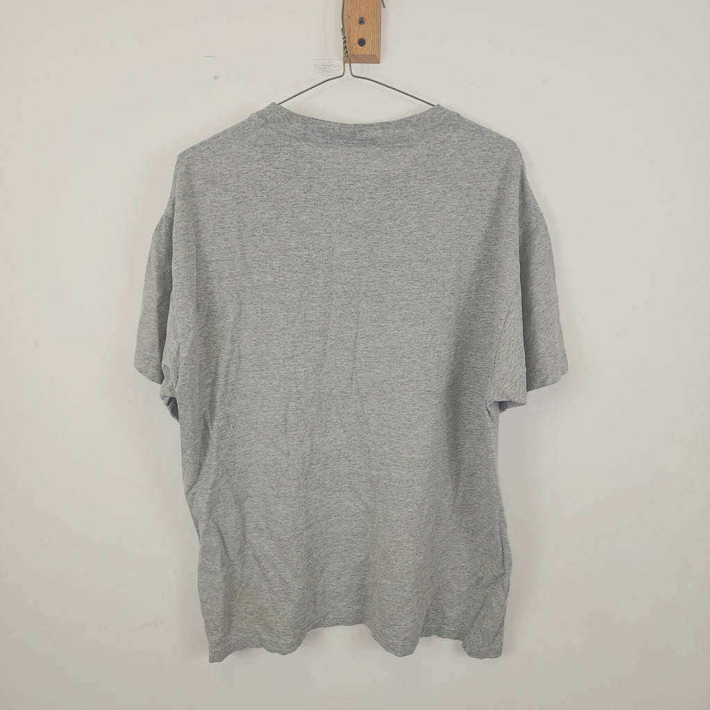 Fruit of the Loom Vintage Y2K Funny Printed Graphic Tee Shirt Size Large