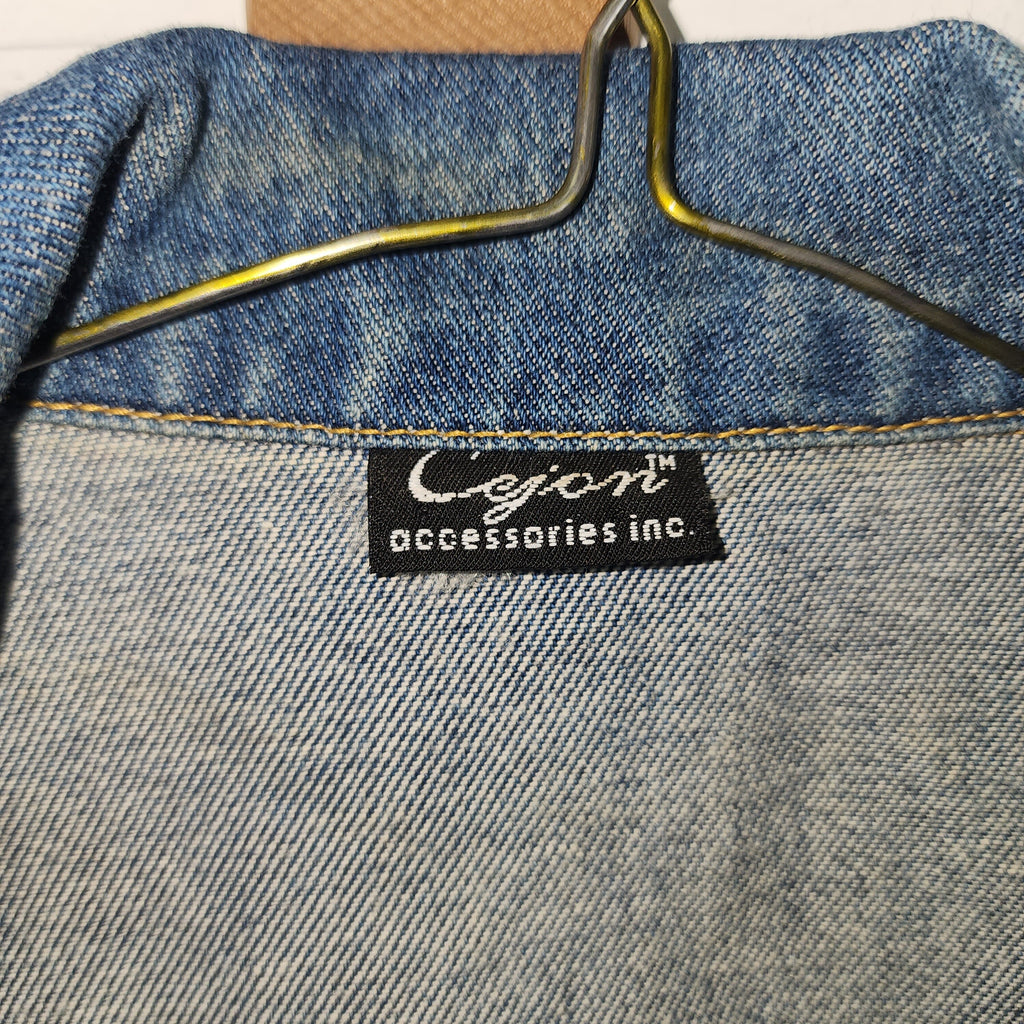 Cejon Vintage Y2K Denim Embroidered Vest