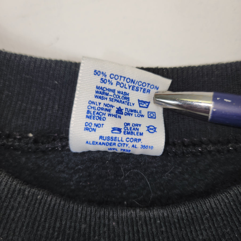 Jerzees Christmas Made In USA Vintage 1980s Sweater 50/50 Polyester Cotton Size Large