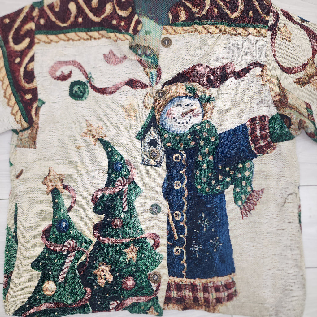 Sugar Street Weavers Christmas Made In USA Vintage 1990s One Size Jacket