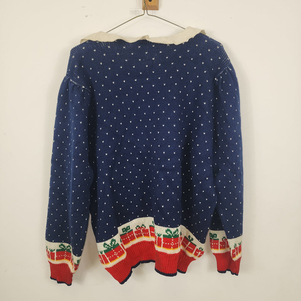 Sweater Loft Christmas Made In USA Vintage 1980s Sweater Size 9