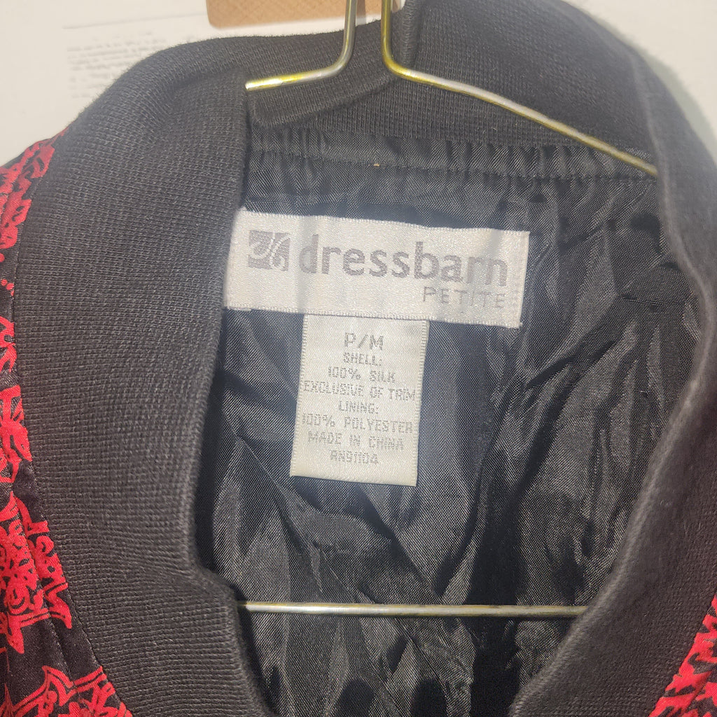 Dressbarn Vintage Y2K 100% Silk Bomber Jacket