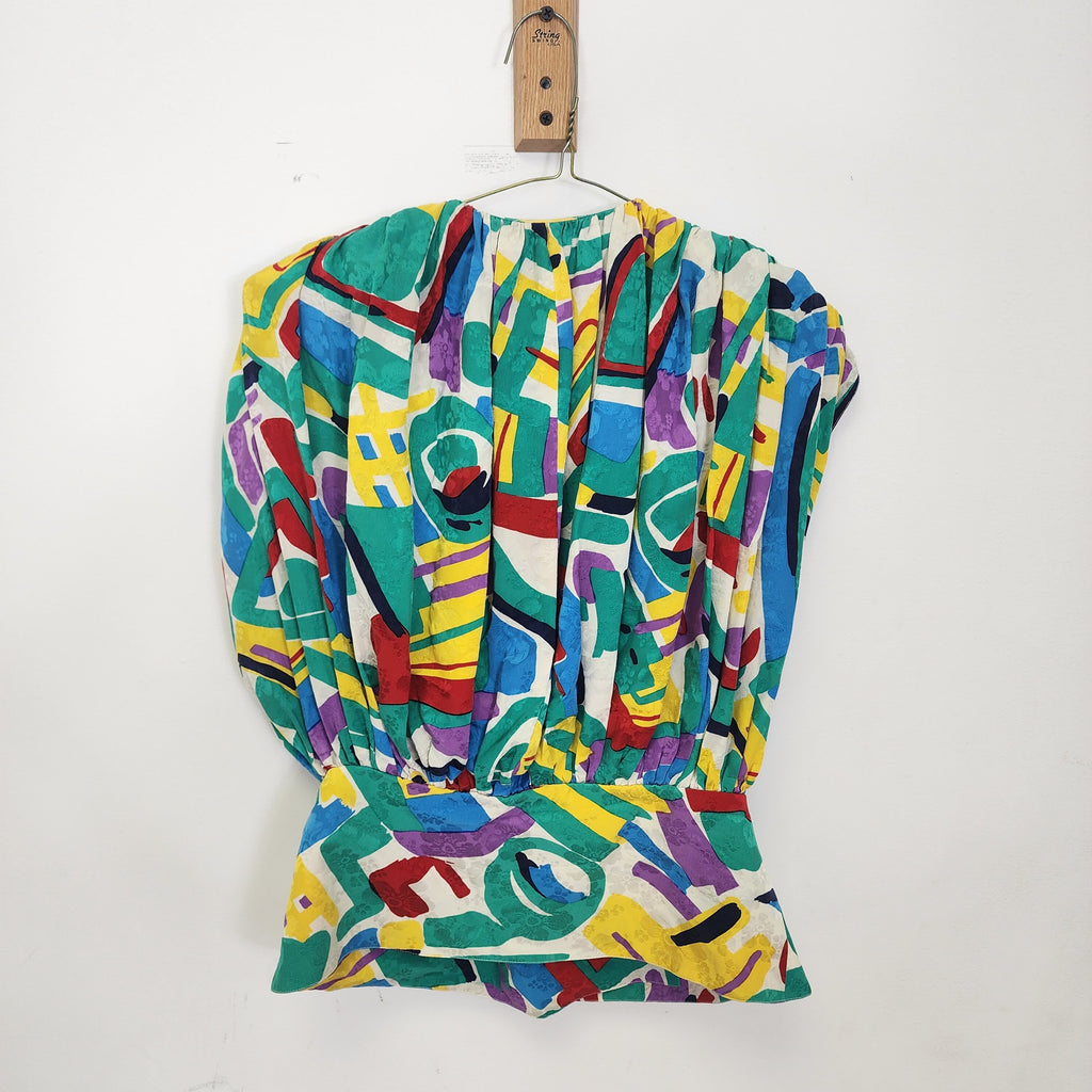 Argenti Multicolor Silk Vintage Vest