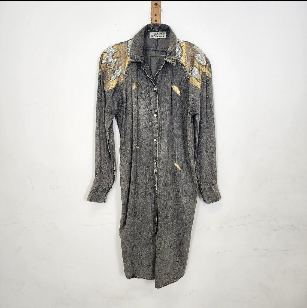 Acid Washed Snakeskin Vintage 1990s Jacket