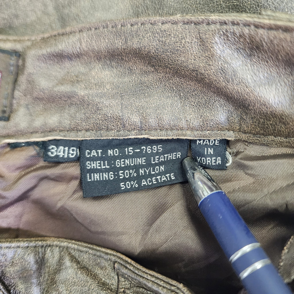 Toffs Vintage Leather Brown Pants