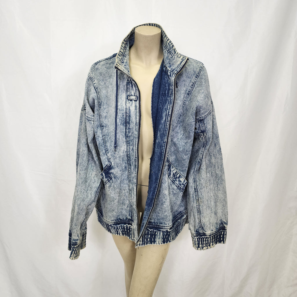 Nike Acid Washed Denim Jacket Vintage 1980s