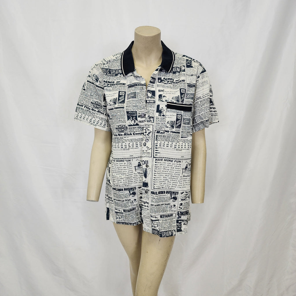 Moschino Newspaper Vintage Shirt