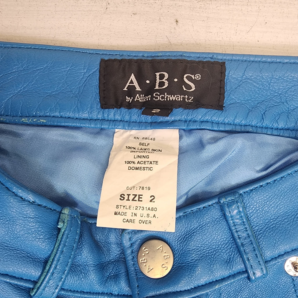 A.B.S by Allen Schwartz Made In USA Leather Pants Vintage 1990s