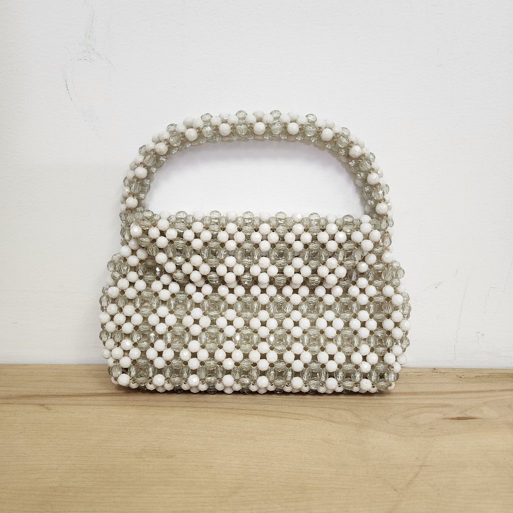 Ann Robin Made in British Hong Kong Vintage 1980s Purse with Beads