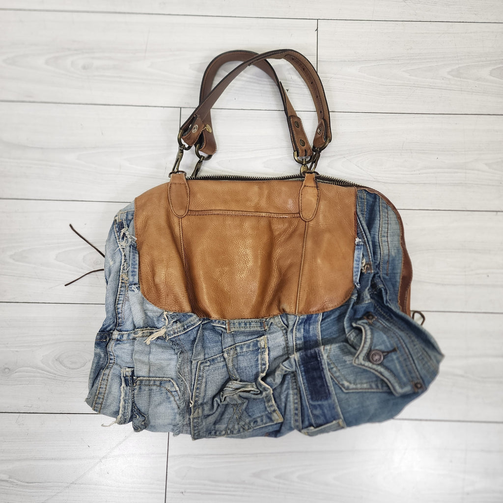 Handmade Denim & Leather Vintage Purse