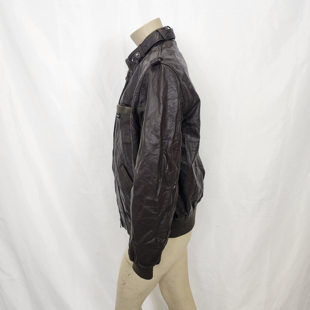 Members Only Vintage 1990s Leather Jacket