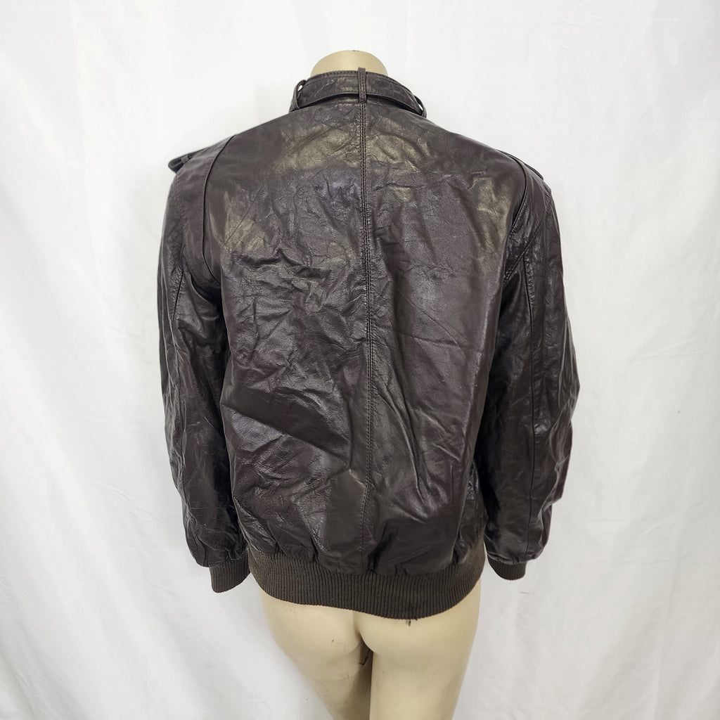 Members Only Vintage 1990s Leather Jacket