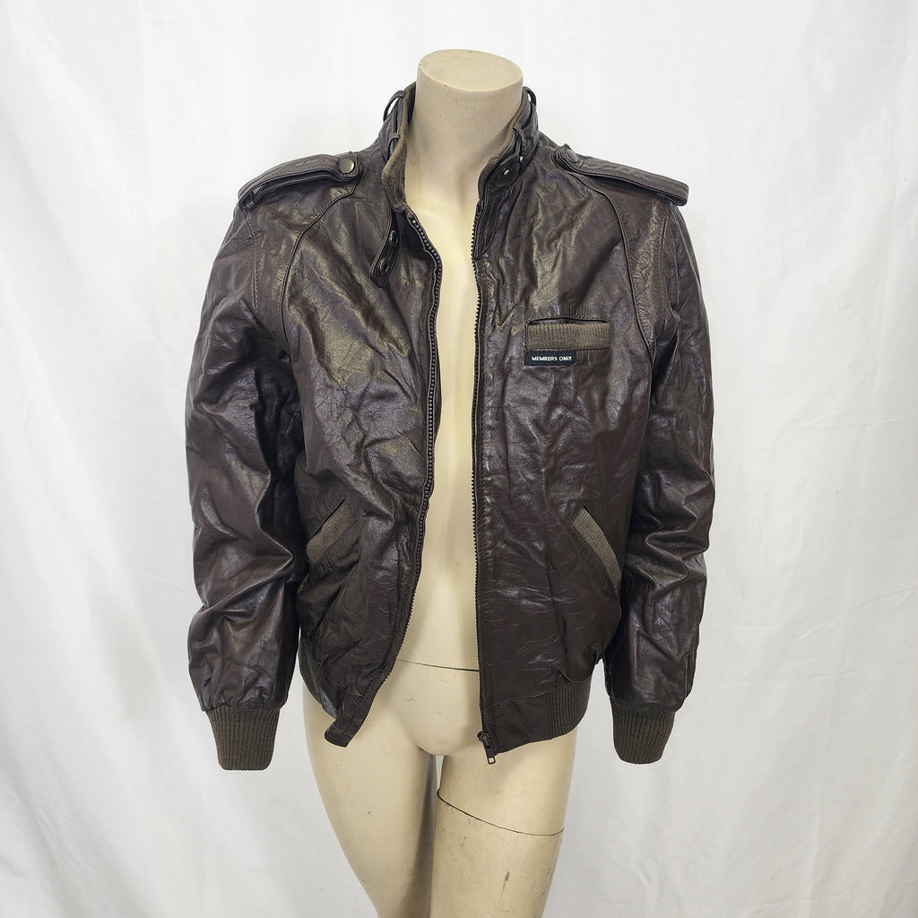 Members Only Vintage 1990s Leather Jacket