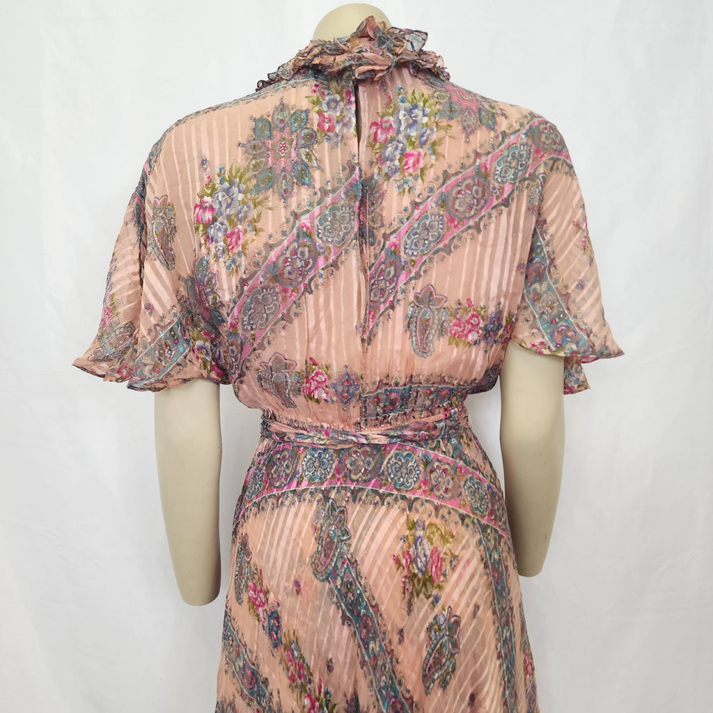 The Silk Farm 100% Silk Dress Designed by Icinoo Vintage 1990s Made In Korea